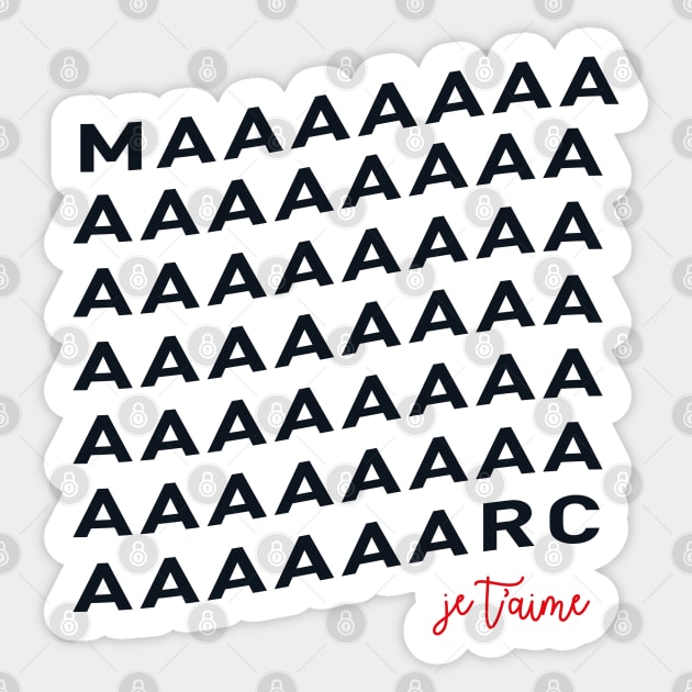 Marc Je t'aime Sticker by Mr Youpla